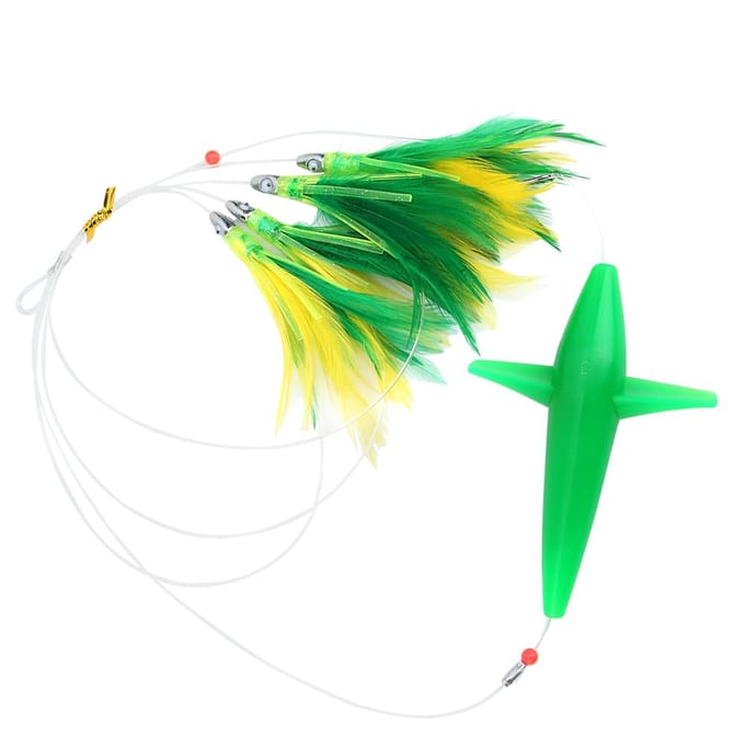 Espadon Plume Thon Leurre de Pêche Artificiel Tease Accessoires pour Gros Leurre Appâtvert vert