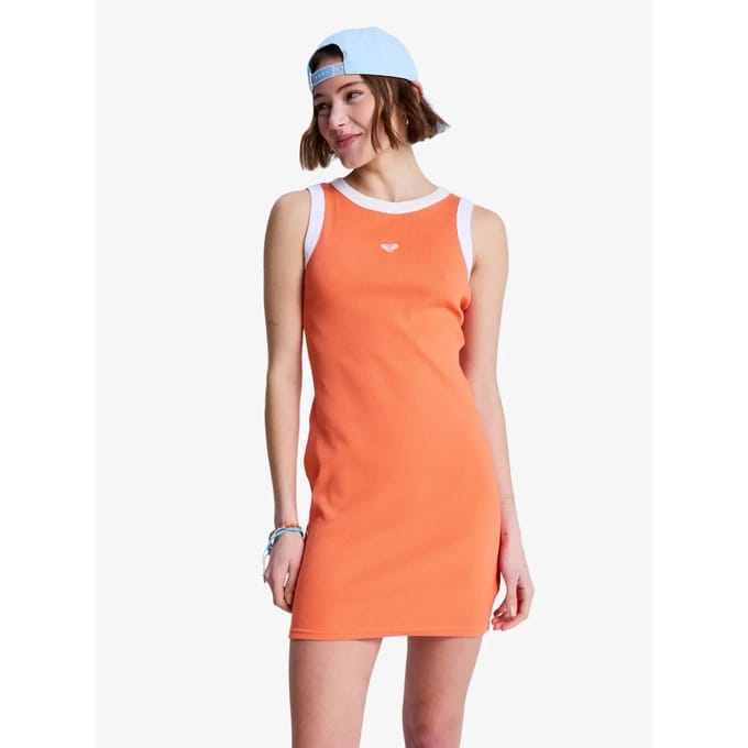 Roxy Iconic Days Mouwloze Jurk Oranje M Vrouw