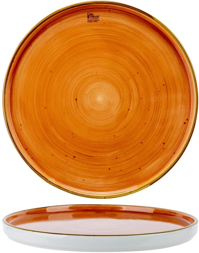 BRISBANE ORANGE DESSERTBORD D20,5XH1,5CM - set 6 stuks