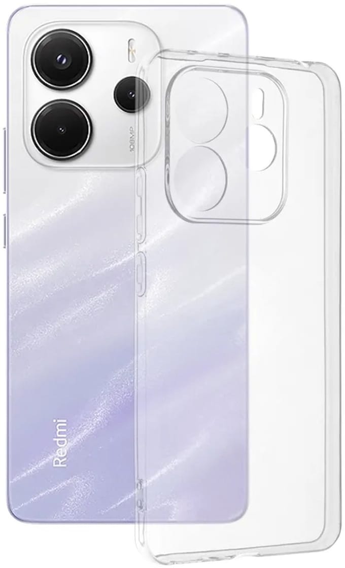 Hoesje geschikt voor Xiaomi Redmi Note 14 4G 164.8mm - Techsuit Clear Silicone Back Cover - Transparant
