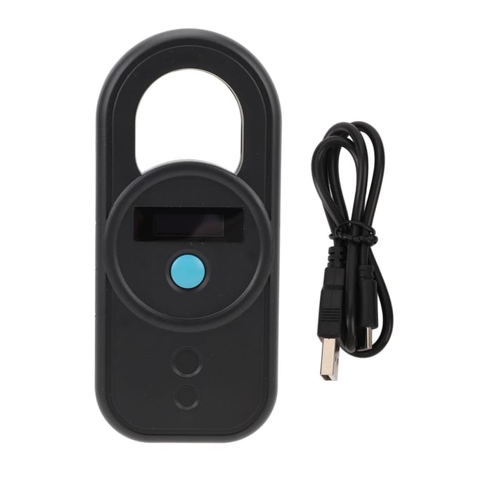 Huisdier Microchip Scanner USB-interface Hoge Gevoeligheid Draagbaar Oplaadbaar 128 Informatie Opslag zwart