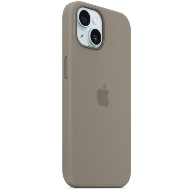 Apple Siliconenhoesje met MagSafe geschikt voor iPhone 15 - Clay