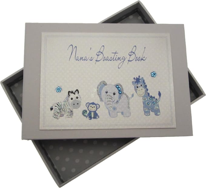 White Cotton Cards Tiny Fotoalbum (Blauw)