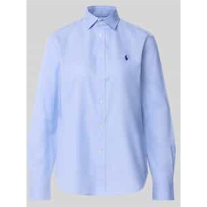regular fit overhemdblouse van puur katoen