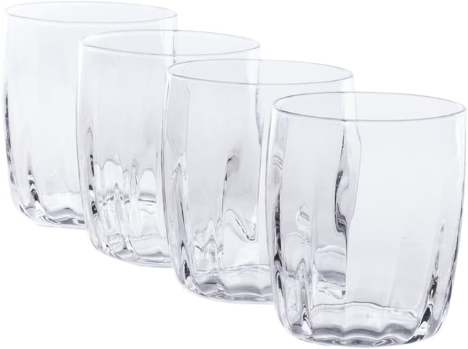 Set van 4 waterglazen Incontri 29cl
