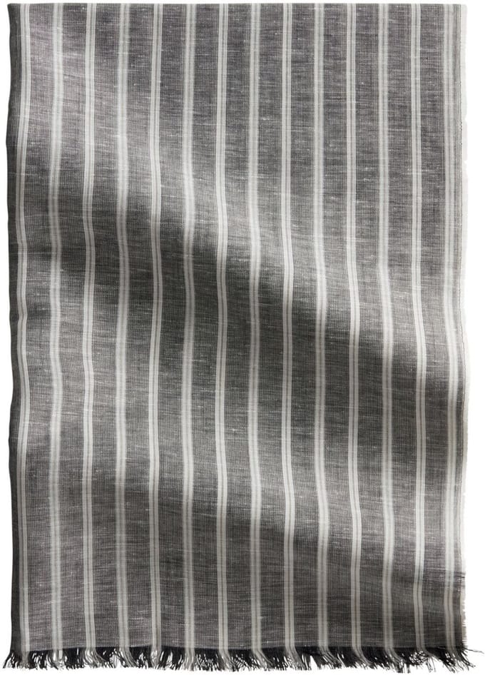 Marc O'Polo sjaal Woven Scarf Black Multi zwart