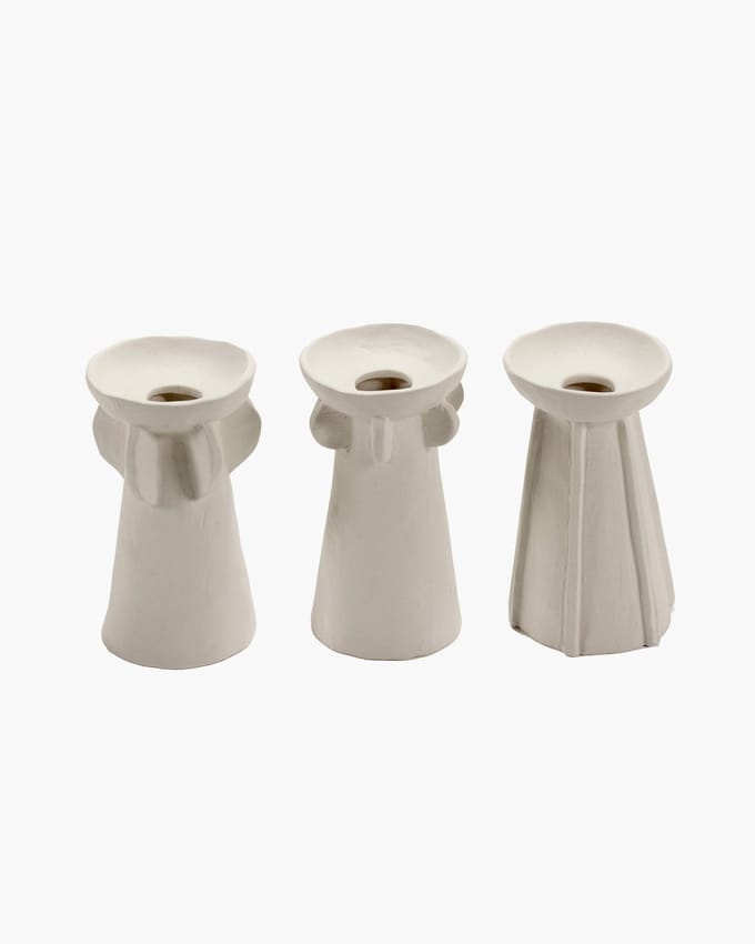 Serax - Marie Michielssen Marie - Vaas Assortiment - Beige - 8 Ø - H 14cm - 3 stuks