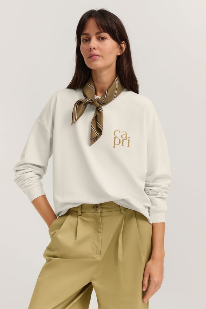 Bugatti Damen Sweatshirt van elastisch katoen