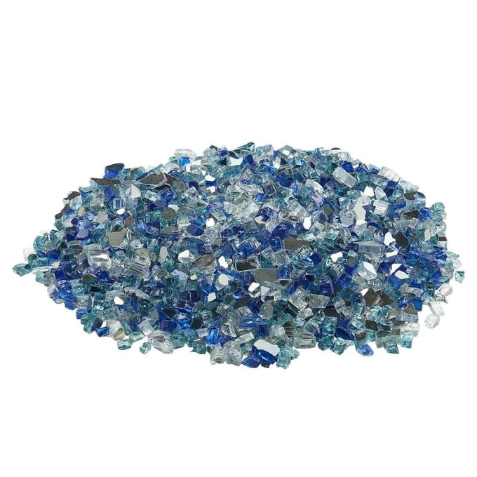 10 LB Verre à feu 1/2 pouce Pierres de verre pour cheminée pour brasero 3 couleurs