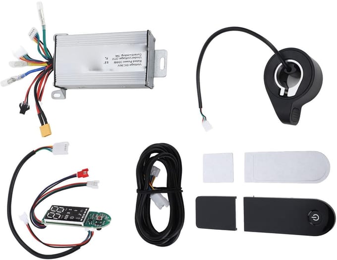 Allecto - Scootercontrollerkit - Elektrische Scootercontroller - Goede warmteafvoer - DC36V 350W - Complete set met dashboard - Geschikt voor M365 ...