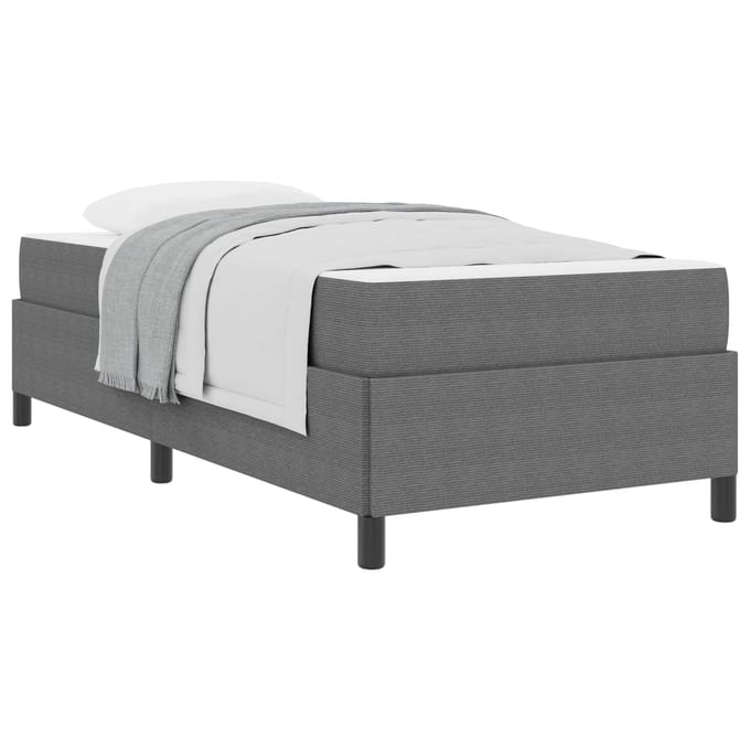 vidaXL - Bedframe - met - matras - Lichtgrijs - 90 - x - 190 - cm - Stof
