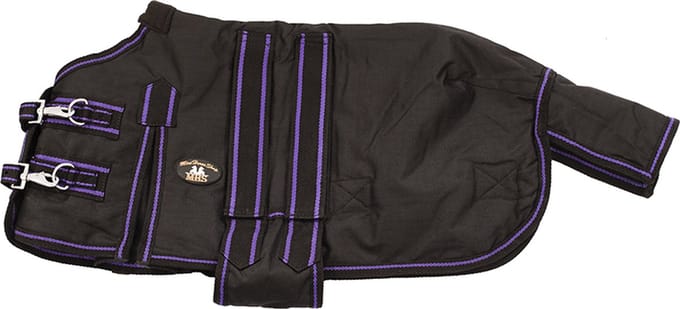 MHS Veulendeken met Buikflap 100gr. Zwart 40/50 cm