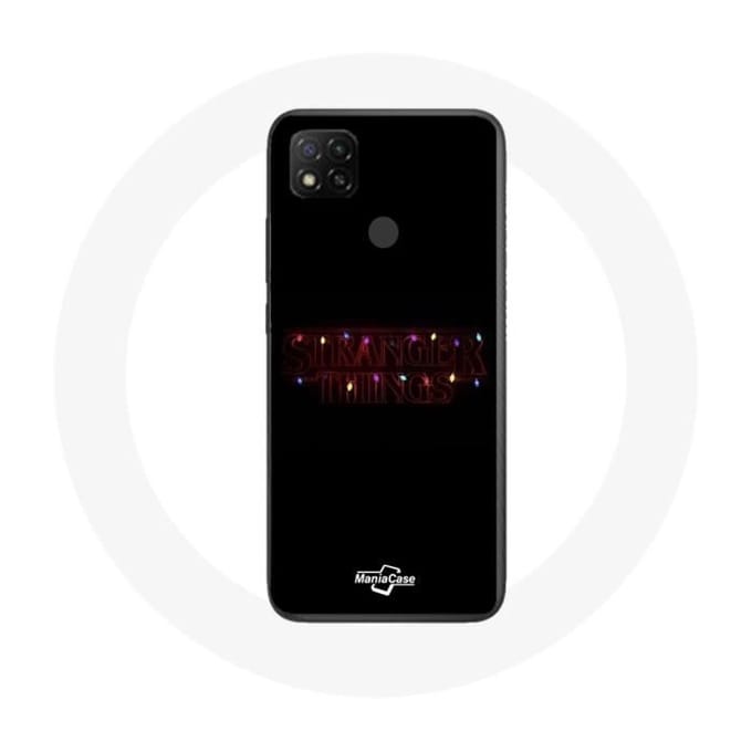 Coque pour Xiaomi Redmi 9C Stranger Things Affiche Logo Joyeux noël