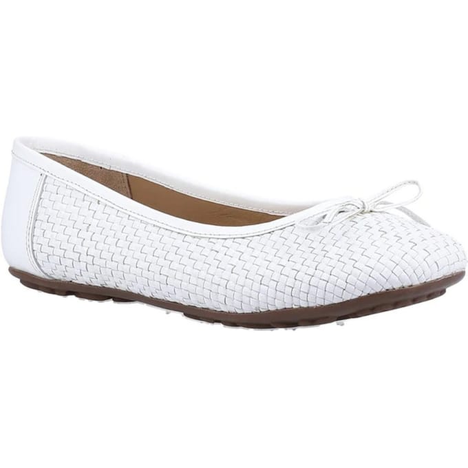 Hush Puppies Dames/Dames Ballerina Leren Pompen (Wit)