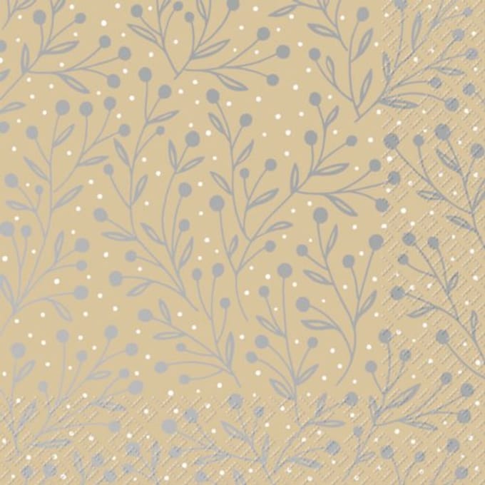 Stewo servetten kerst elegant, formaat 33 x 33 cm.