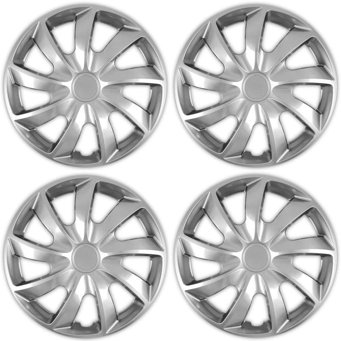 Universele wieldoppen 13'' NRM Quad zilver 4 stuks