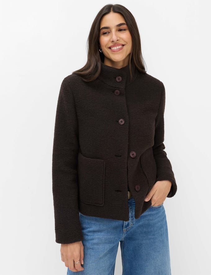 Brax Dames Jas  Style POLLY brunette, donkerbruin, maat 38