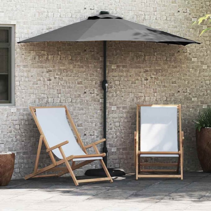 vidaXL - Tuinparasol - Antraciet - 294 - x - 150 - x - 223 - cm - Polyester - en - Staal