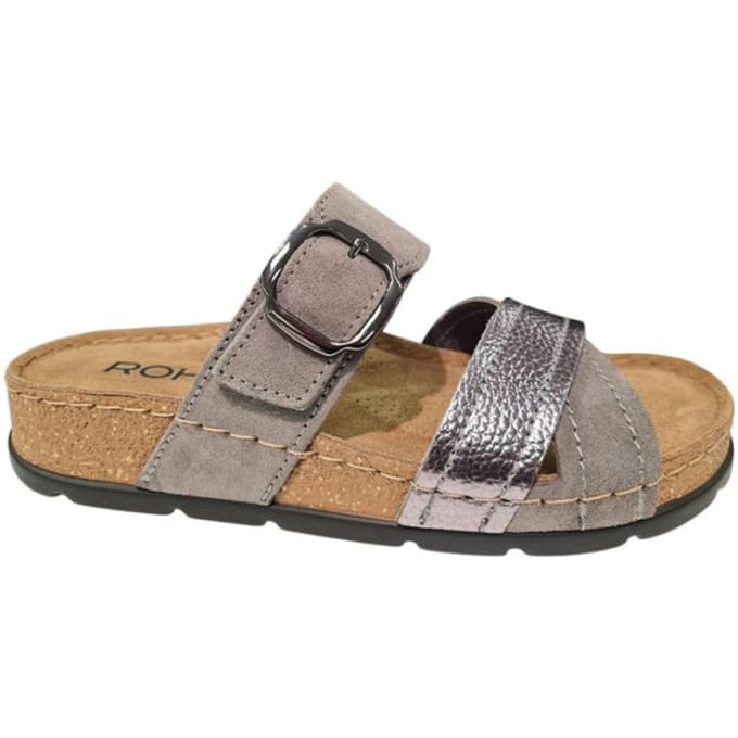 Rohde Grijze Leren Dames Sandalen - 36