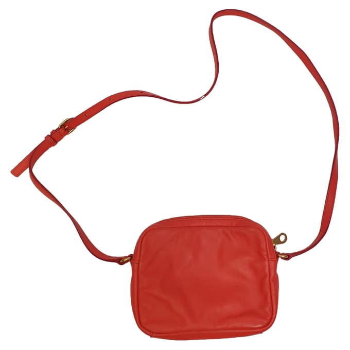 Marc by Marc Jacobs schoudertas met logo-plaatje in oranje leer