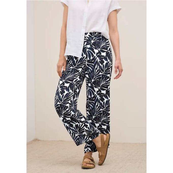 Broek van crêpe met patroon