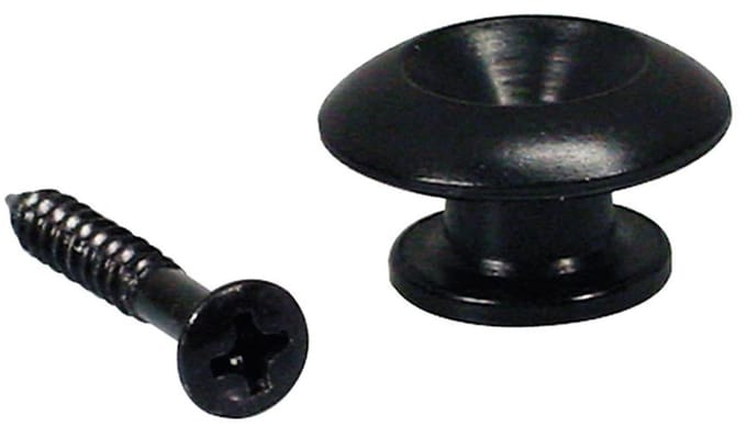Boston EP-HN-B Strap Buttons - Metaal, Sferisch, Zwart, 2-Pack