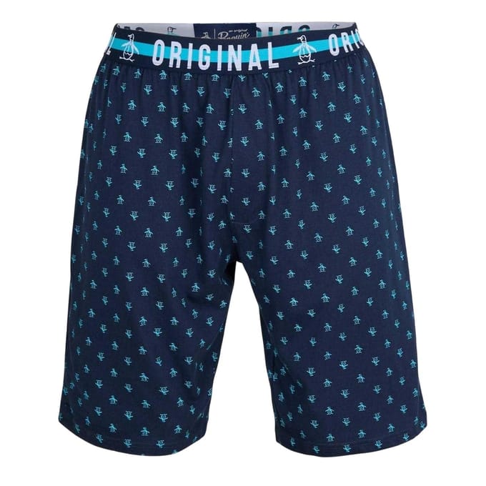 Original Penguin Pyjamashort met all-over print voor heren (Blauw)