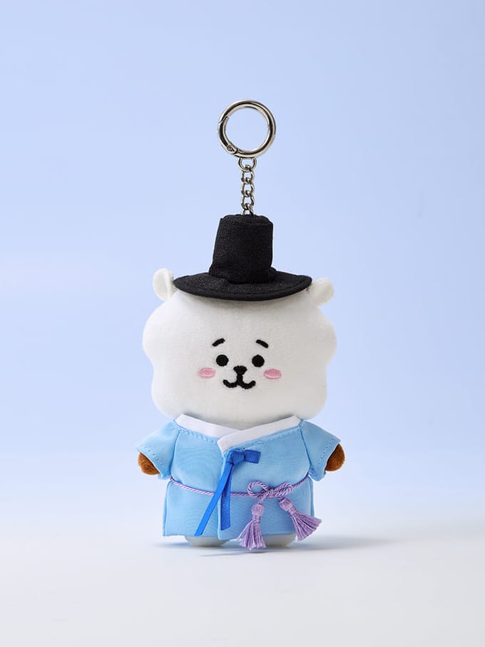 LINE FRIENDS BT21 K-Seonbi Pluche Sleutelhanger Karakter Selectie RJ white