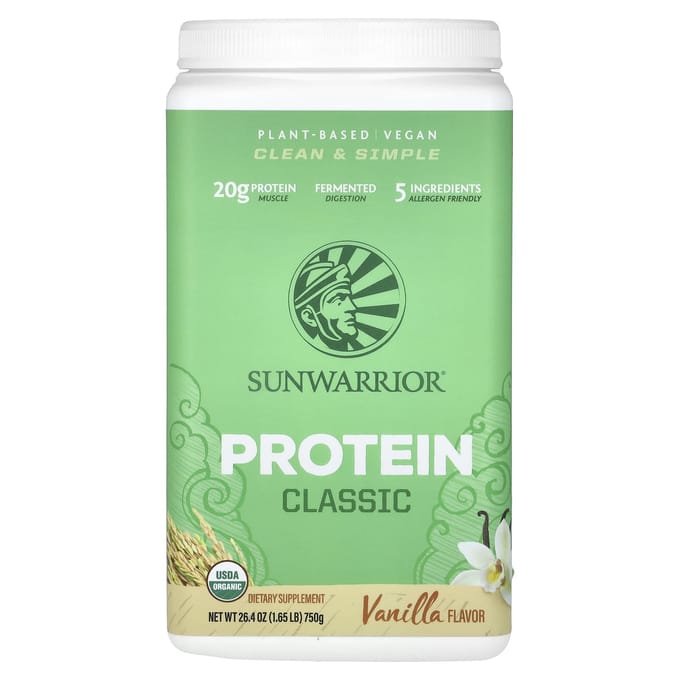 Sunwarrior, Protéine Classique, Vanille, 1,65 lb (750g)