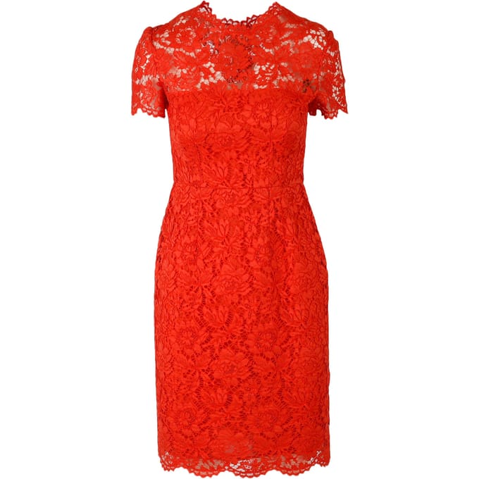 Valentino Kant Midi Jurk - '10s