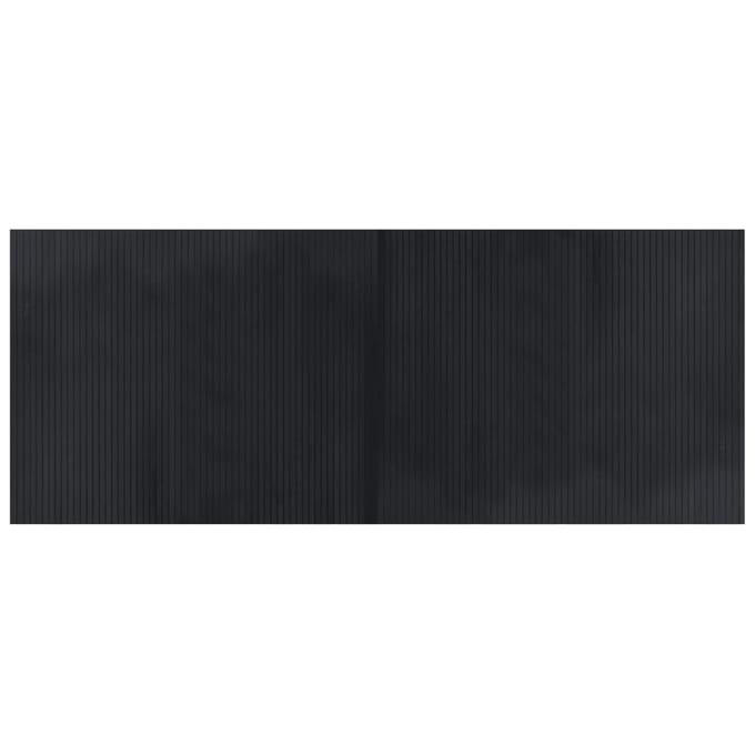 vidaXL - Vloerkleed - rechthoekig - 80x200 - cm - bamboe - zwart