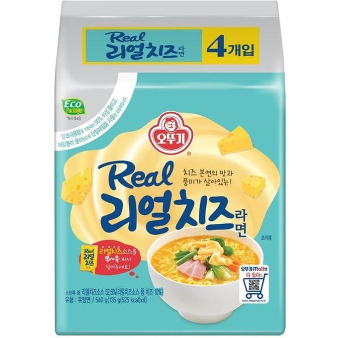 Ottogi Vrai Fromage Ramen 135g (2 possibilités) 4PCS blue