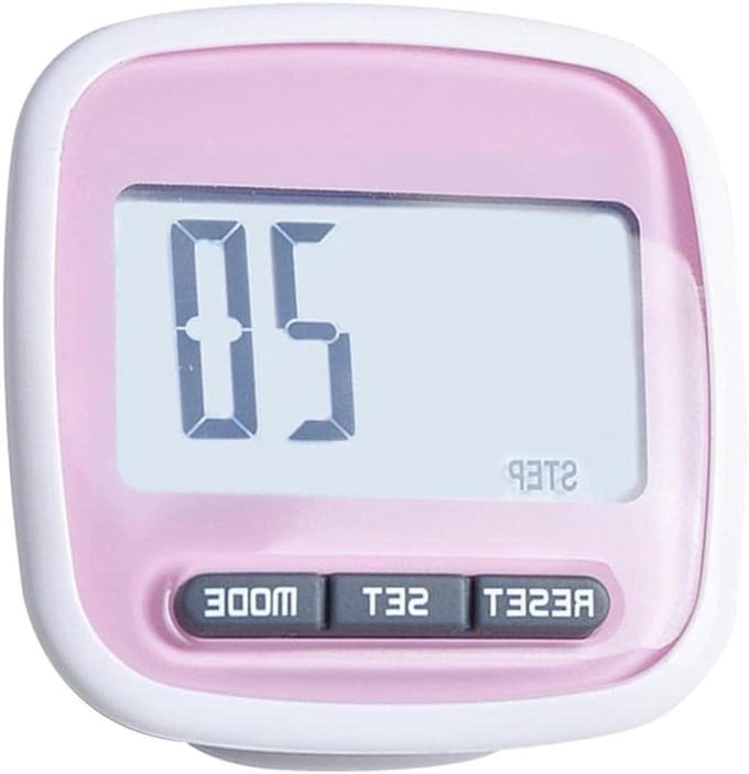 Stappenteller LCD - Passometer Clip - Dagelijkse Stappen - 3D Tri-Axis Sensor - 6 x 6 x 4 cm - Roze