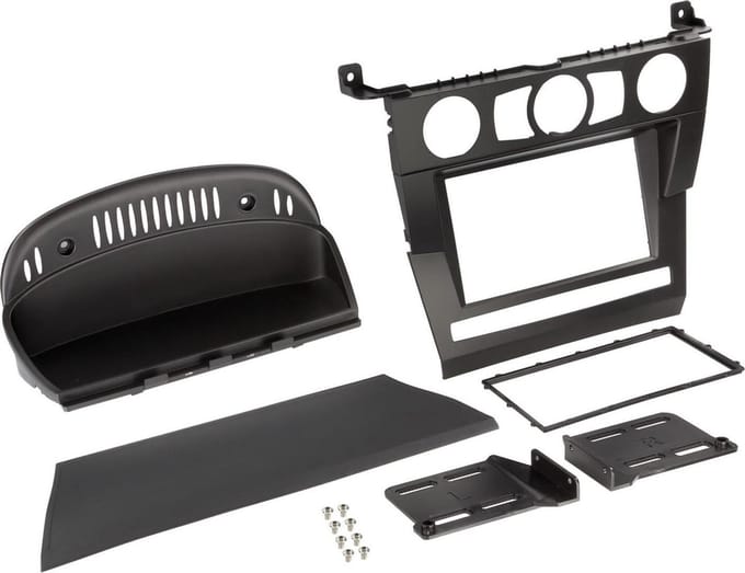 2-DIN Paneel geschikt voor BMW 5-Serie (E60) 2003-2007 Kleur: Zwart