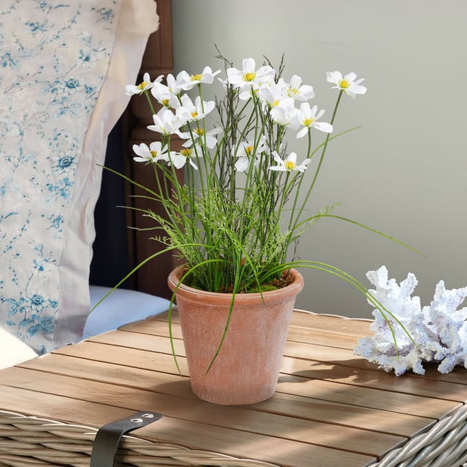 LOBERON Decoratieve potplant Harmoise wit/groen/geel