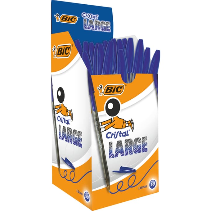 Balpen Bic Cristal large blauw