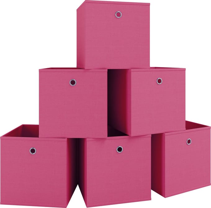 Set van 6 vouwdozen vouwdoos stoffen doos vouwdozen plank doos opbergdozen