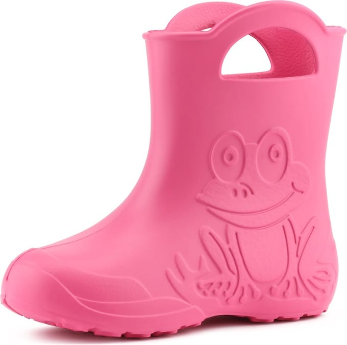 Ladeheid LA-CA-Frog Kinder Regenlaarzen - Rubber - Licht - EVA - Roze - 32/33