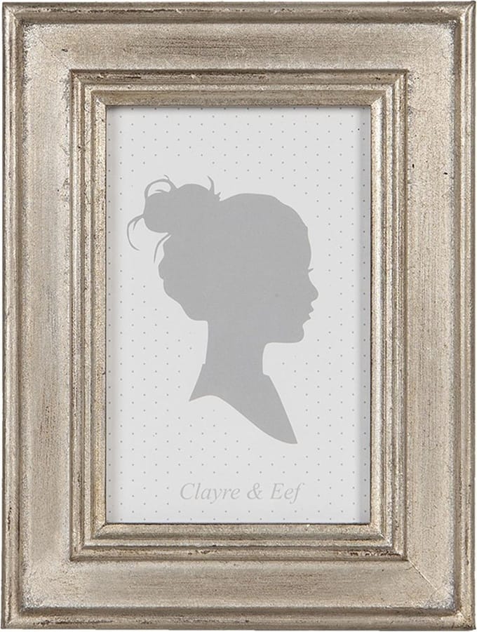 Clayre & Eef Fotolijst 10x15 cm Zilverkleurig Hout
