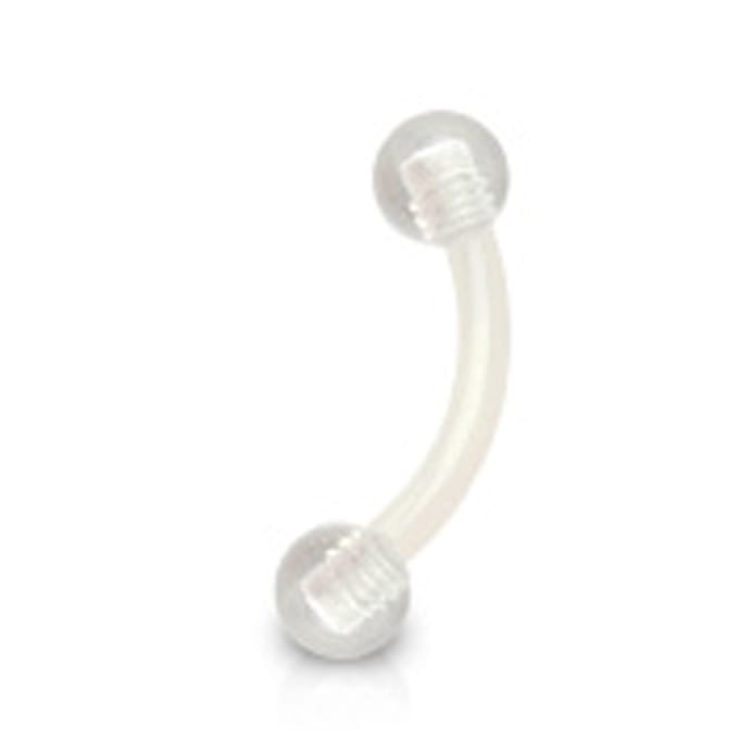 Piercing flexibel 1.2x8x3 - transparant - LMPiercings