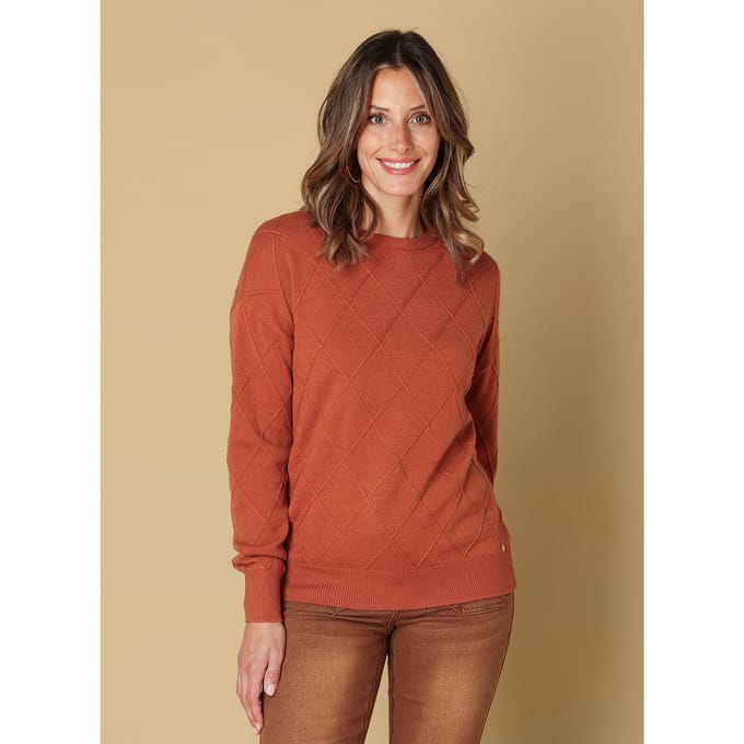 IVY BEAU Suus Tops - Caramel - maat 46