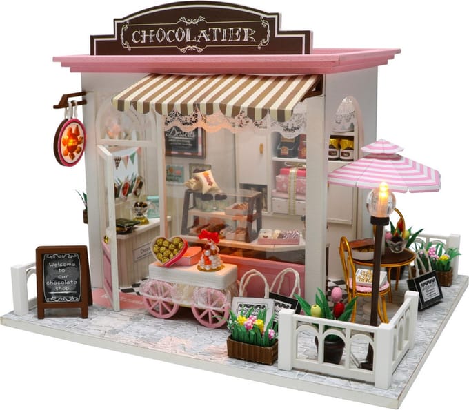 Hongda DIY Cocoa's Fantastic Ideas - Miniatuur Bouwpakket - Inclusief Verlichting