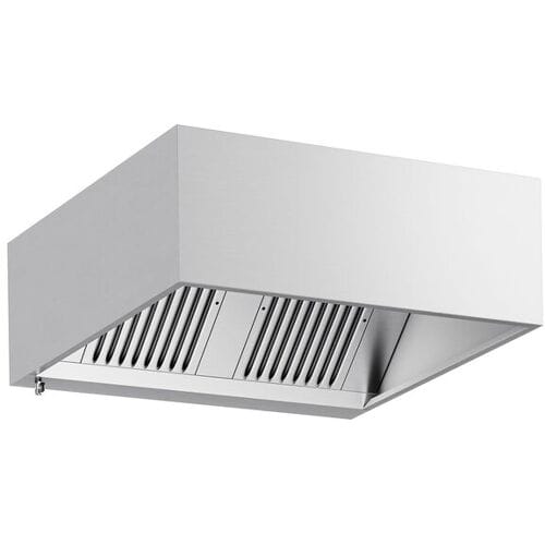 GGM Gastro Kastenhaube - 1200mm - mit Filter & Lampe Zilver