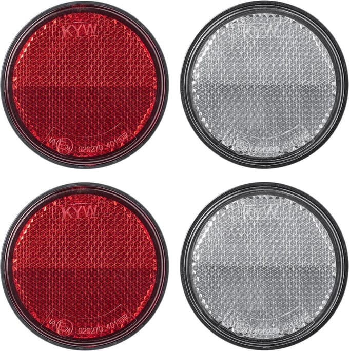 Proplus Reflector Set - 4 stuks - 2x rood - 2x wit - M5 boutbevestiging - 60 mm - rond