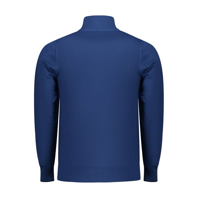 Coveri Bewegende Blauwe Viscose Heren Trui