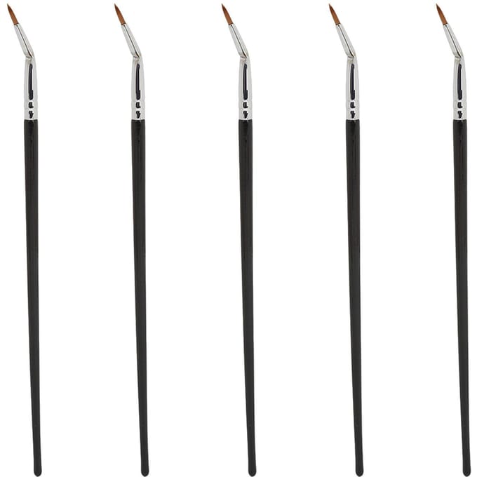 5 stuks gebogen eyelinerkwasten, multifunctionele make-up, schuine eyelinerkwasten, cosmetisch hulpmiddel voor concealer white