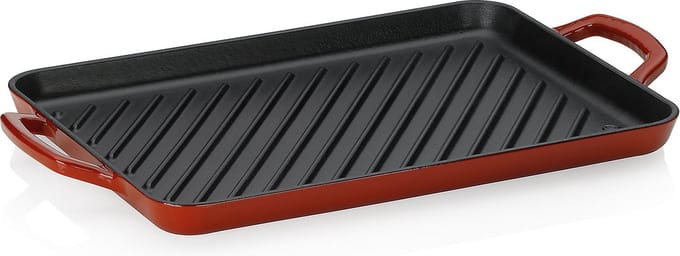 Grillplaat, Gietijzer, Rood, 25 x 35 cm - Kela | Calido