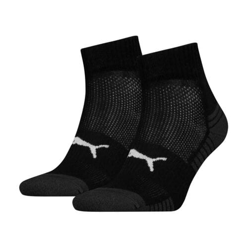 Puma Sport Cushioned Quarter (2-pack) - hoge enkelsokken - zwart