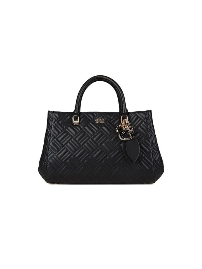 GUESS handtas schoudertas Sally Triple Compartment Satchel Black zwart