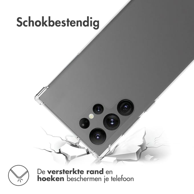 imoshion Hoesje - Geschikt voor Samsung Galaxy S23 Ultra - Shockproof Case - Transparant